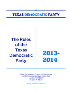 The Rules of the Texas Democratic Party