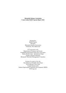 MSA Conservation Summary Report 2012