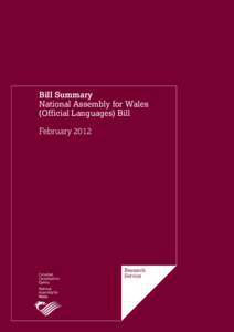 %LOOSXPPDU\ National Assembly for Wales (Official Languages) Bill )HEUXDU\  5HVHDUFK