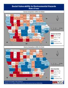 Social Vulnerability to Environmental Hazards State of Iowa County Comparison within the Nation Lyon