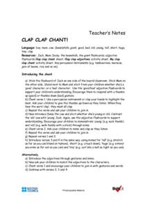 Microsoft Word - Clap clap teacher's notes.doc