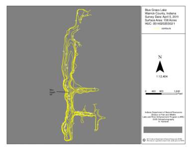 15  Blue Grass Lake Warrick County, Indiana Survey Date: April 5, 2011 Surface Area: 158 Acres