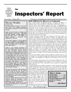 The  Inspectors’ Report VOL 16 NO 4 WINTER[removed]Notes from The Chair