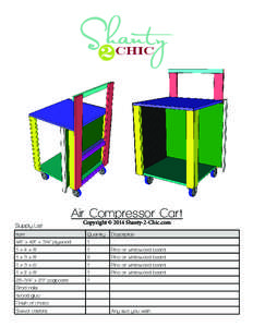 Air Compressor Cart Supply List Copyright © 2014 Shanty-2-Chic.com  Item