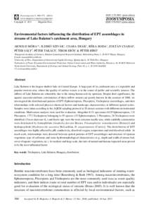 Environmental factors influencing the distribution of EPT assemblages in streams of Lake Balaton’s catchment area, Hungary