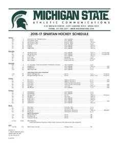 A T H L E T I C  C O M M U N I C A T I O N S ZB RESLIN CEN T ER • EAST LAN SIN G , MICH PHO N E: 1 • W W W.MSUSPARTAN S.CO M