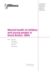 Mentalhealthof children and young people in Great Britain 2004