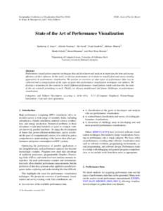Eurographics Conference on Visualization (EuroVis[removed]R. Borgo, R. Maciejewski, and I. Viola (Editors) STAR – State of The Art Report  State of the Art of Performance Visualization