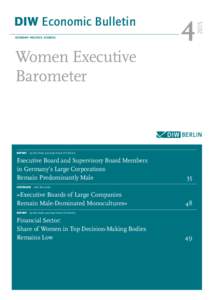 ECONOMY. POLITICS. SCIENCE.  4 Women Executive Barometer