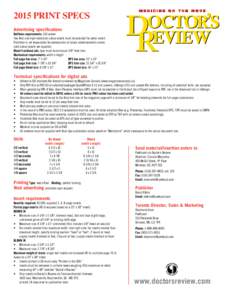 2015 Print Specs  Medicine on the Move Advertising specifications