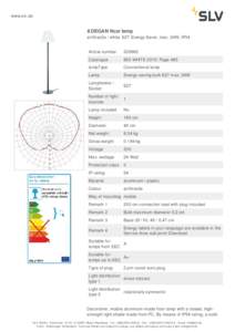 www.slv.de  ADEGAN floor lamp anthracite / white, E27 Energy Saver, max. 24W, IP54 Article number