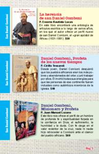 San Daniel Comboni San Daniel Comboni San Daniel Comboni La herencia de san Daniel Comboni