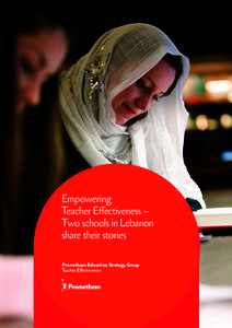 Empowering Teacher Effectiveness – Two schools in Lebanon share their stories Promethean Education Strategy Group Teacher Effectiveness