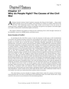 Page 82  Chapter 17 Why do People Fight? The Causes of the Civil War