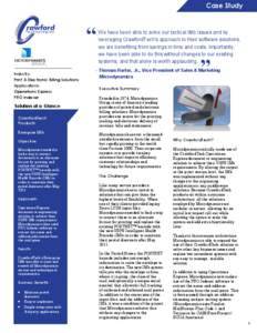 Case Study  “ Industry: Print & Electronic Billing Solutions Applications: