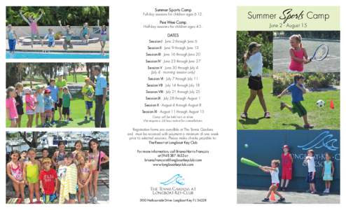 Summer Sports Camp  Full-day sessions for children ages[removed]Pee Wee Camp