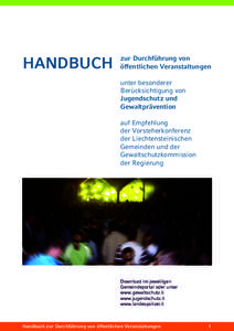 HANDBUCH  zur Durchführung von öffentlichen Veranstaltungen unter besonderer Berücksichtigung von