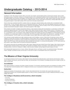West Virginia University / West Virginia / Education in the United States / College of Business and Economics / West Virginia University at Parkersburg / University System of West Virginia