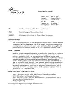 Public housing / Government / Human geography / Urban geography / Artscape / Vancouver / Department of Canadian Heritage