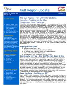 Gulf Region Update Author: Dr. Keren H. Deal RVP[removed]In This Issue 