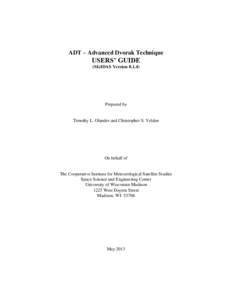 ADT – Advanced Dvorak Technique  USERS’ GUIDE (McIDAS Version[removed]Prepared by