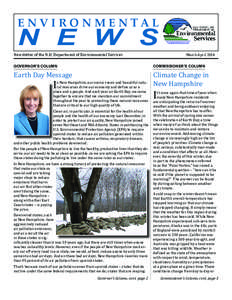 E N V I R O N M E N TA L  N E W S Newsletter of the N.H. Department of Environmental Services