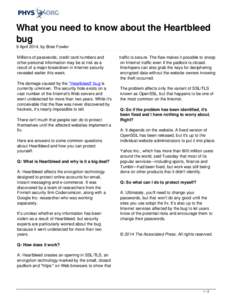 What you need to know about the Heartbleed bug