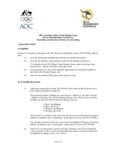Microsoft Word - AOC Nomination  Selection Guidelines - Freestyle Skiing FINAL at January 2011.docx