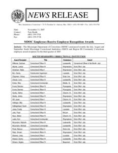 Microsoft Word - MDOC - SMCI  Region III 2007 Third Quarter Awards.doc