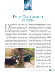 CHAPTER XXII  DAIRY DEVELOPMENT IN INDIA  D