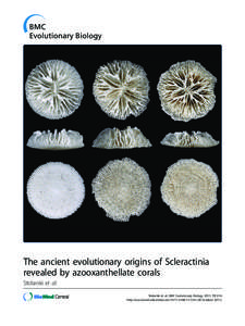 The ancient evolutionary origins of Scleractinia revealed by azooxanthellate corals Stolarski et al.