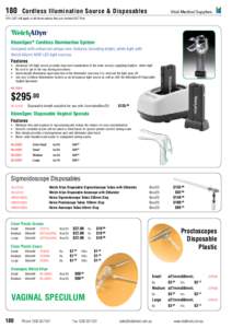 180  Cordless Illumination Source & Disposables Vital Medical Supplies