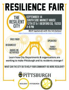 RESILIENCE FAIR The Resilient City  September 14