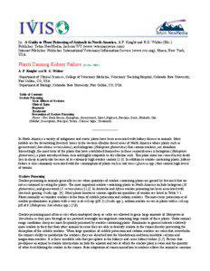 In: A Guide to Plant Poisoning of Animals in North America, A.P. Knight and R.G. Walter (Eds.) Publisher: Teton NewMedia, Jackson WY (www.veterinarywire.com) Internet Publisher: Publisher: International Veterinary Information Service (www.ivis.org), Ithaca, New York,