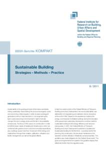 BBSR-Berichte  KOMPAKT Sustainable Building Strategies – Methods – Practice