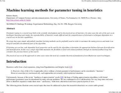 Theoretical computer science / Operations research / Mathematical optimization / Reactive search optimization / Search algorithm / Global optimization / Algorithm / Travelling salesman problem / Simulated annealing / Heuristics / Applied mathematics / Mathematics