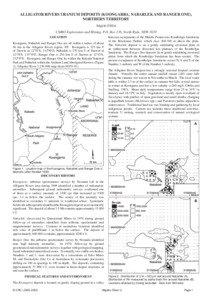 ALLIGATOR RIVERS URANIUM DEPOSITS (KOONGARRA, NABARLEK AND RANGER ONE), NORTHERN TERRITORY Angela Giblin