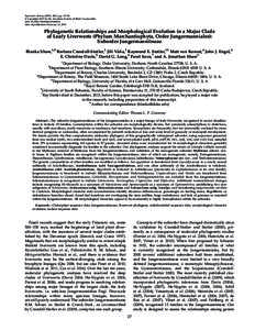 Systematic Botany (2015), 40(1): pp. 27–45 © Copyright 2015 by the American Society of Plant Taxonomists DOI036364415X686314 Date of publication February 12, 2015  Phylogenetic Relationships and Morphological