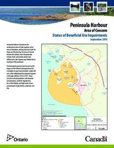 Peninsula Harbour  Area of Concern Status of Beneficial Use Impairments September 2010