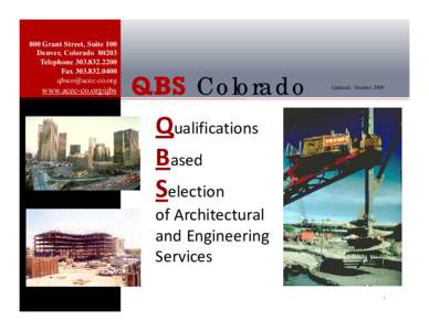 American Council of Engineering Companies / National Society of Professional Engineers / QBS / American Society of Civil Engineers / Qualifications-Based Selection