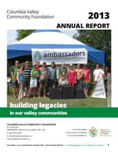 Geography of Canada / Invermere /  British Columbia / Community foundation / Canal Flats /  British Columbia / Donor advised fund / Columbia Valley / British Columbia / Provinces and territories of Canada