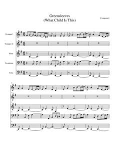 Greensleeves (What Child Is This) Trumpet I  Trumpet II