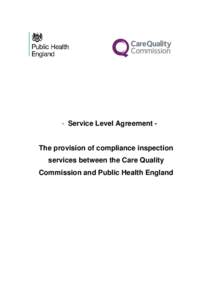 PHE-CQC Service Level Agreement