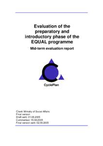 Evaluation of the preparatory and introductory phase of the EQUAL programme Mid-term evaluation report