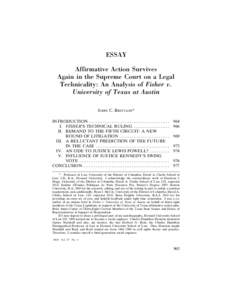 Social inequality / United States Constitution / Grutter v. Bollinger / Equal Protection Clause / Strict scrutiny / Gratz v. Bollinger / Adarand Constructors /  Inc. v. Peña / Narrow tailoring / Amicus curiae / Law / Case law / Civil rights and liberties