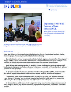 UNIVERSITY OF CALIFORNIA, RIVERSIDE News for Faculty and Staff of the University of California, Riverside April 8, 2015  Exploring Methods to