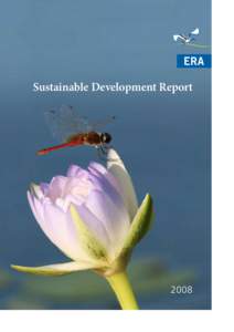 Sustainable Development Report  2008 ERA exports