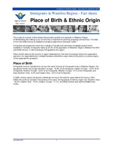 Microsoft Word - Copy of Immigrants in WR -sep09- all fact sheets.doc