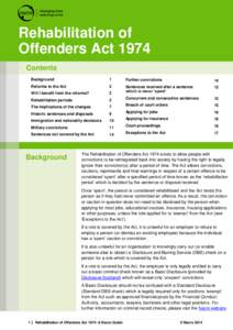 Rehabilitation of Offenders Act 1974 Contents Background  1