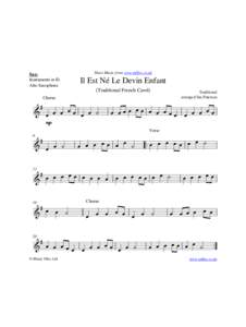 Sax: Instruments in Eb Alto Saxophone Sheet Music from www.mfiles.co.uk